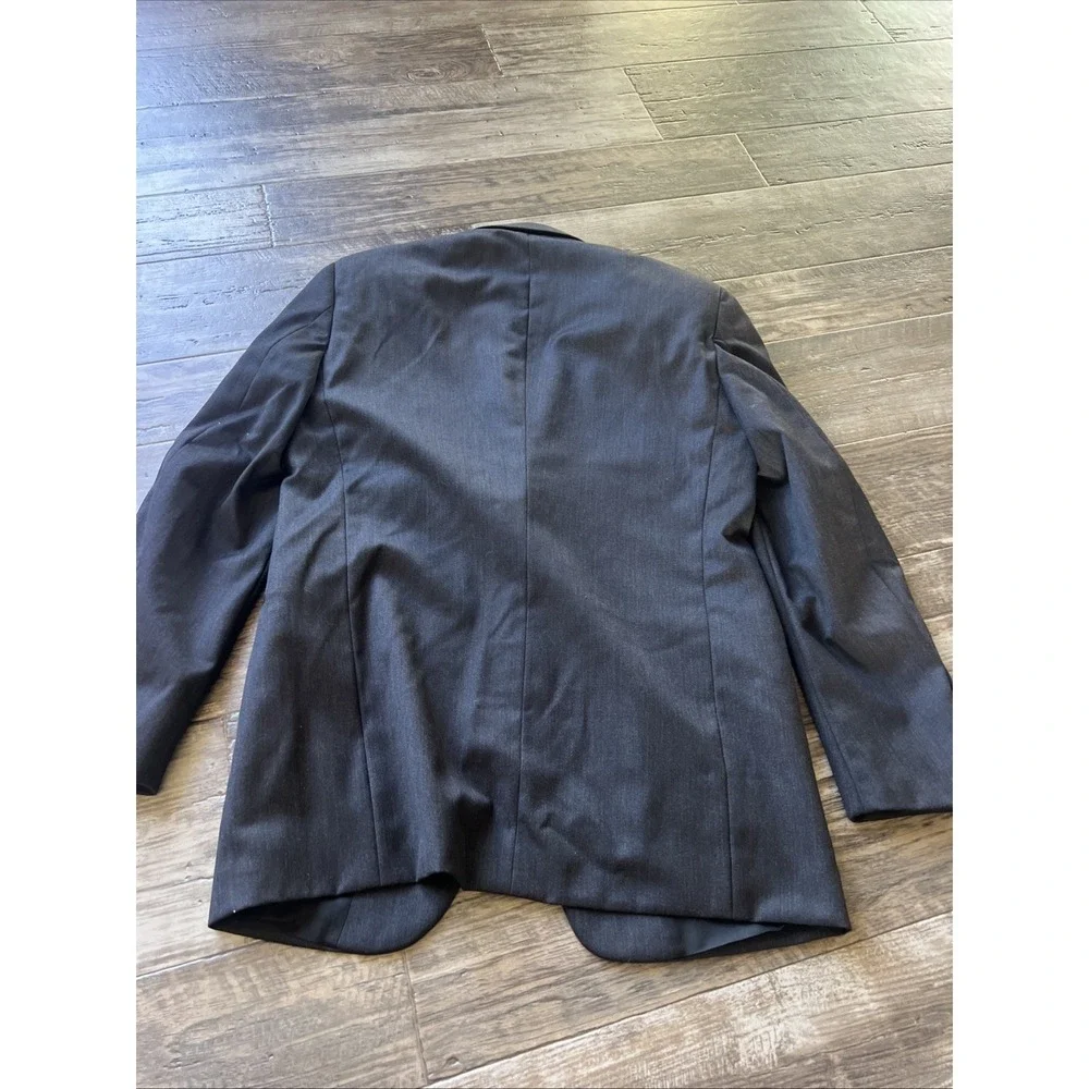 37R Blazer 100% Wool‎ Pronto Uomo Comfort Stretch Suit Black Jacket Sport Coat